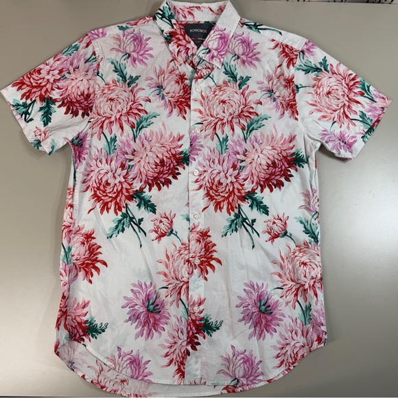 Bonobos Other - Bonobos Riviera Slim Fit Hawaiian Floral Shirt Size M Aloha